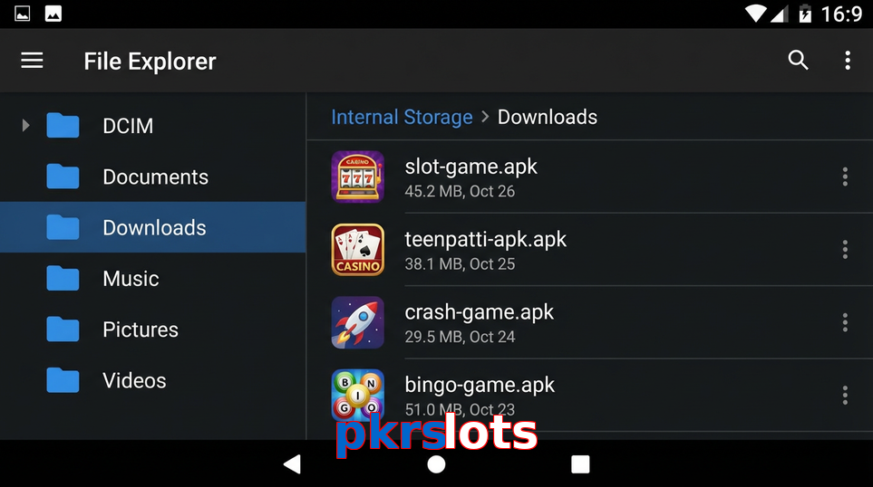 Main screen of Pkrslots gameapk page for PK players